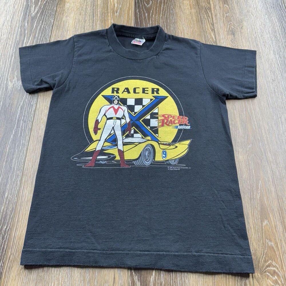 Vintage Speed Racer Shirt Youth 14-16 Nascar X 1996 Movie Promo USA 90s Kids Tee - Picture 2 of 10